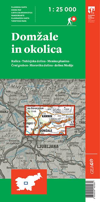 Planinska karta Domžale in okolica